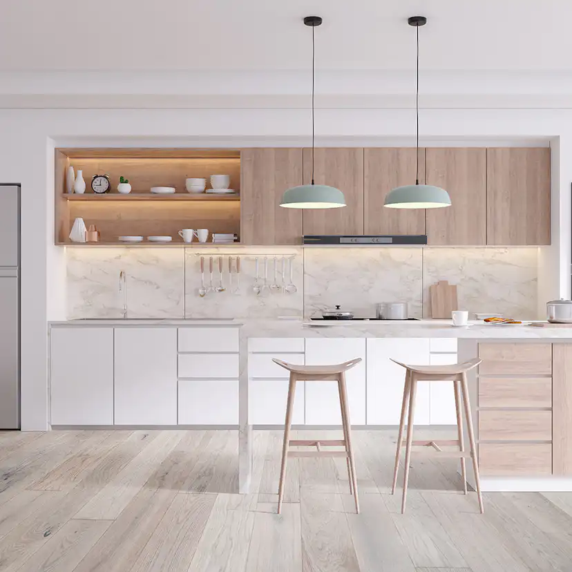 Trägolv NQD Oak Latte 5G Mattlackat 1-Stavs Parkettgolv