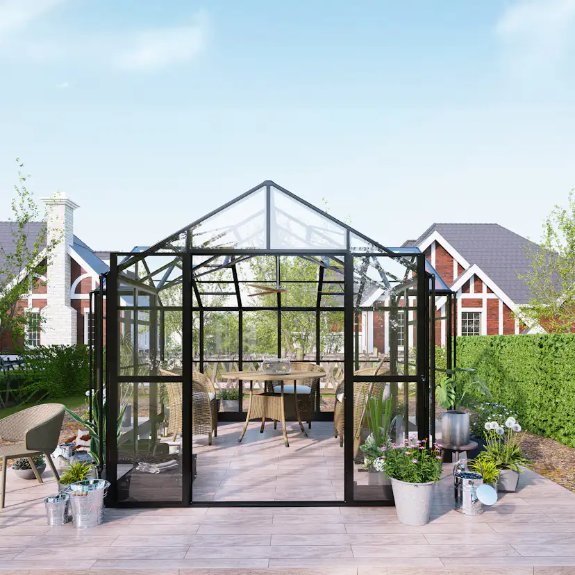 Växthus Metalcraft T-Format 11,6m² 4mm Säkerhetsglas