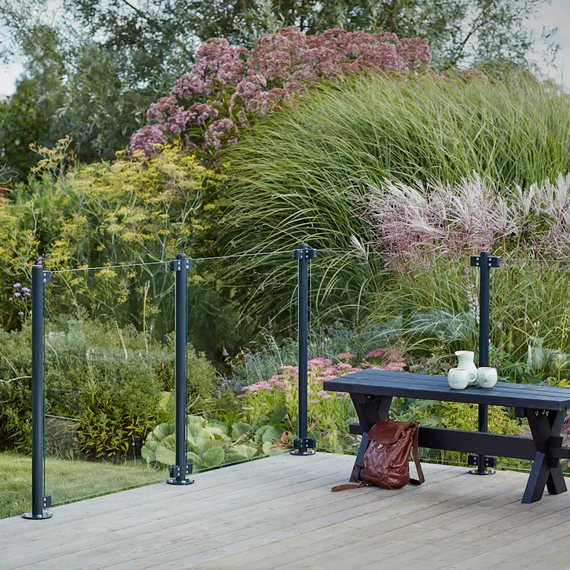 Glasstaket PLUS Klarglas 90x91 Runda Beslag