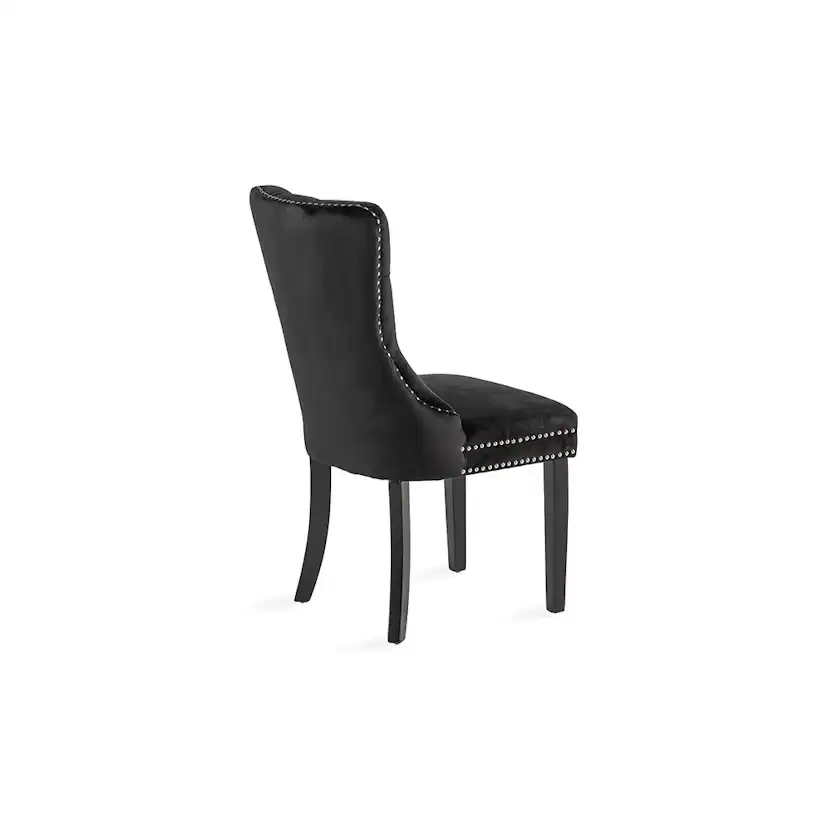 Matstol In Living Bergviken Sammetsklädd Svart Stol 2 st