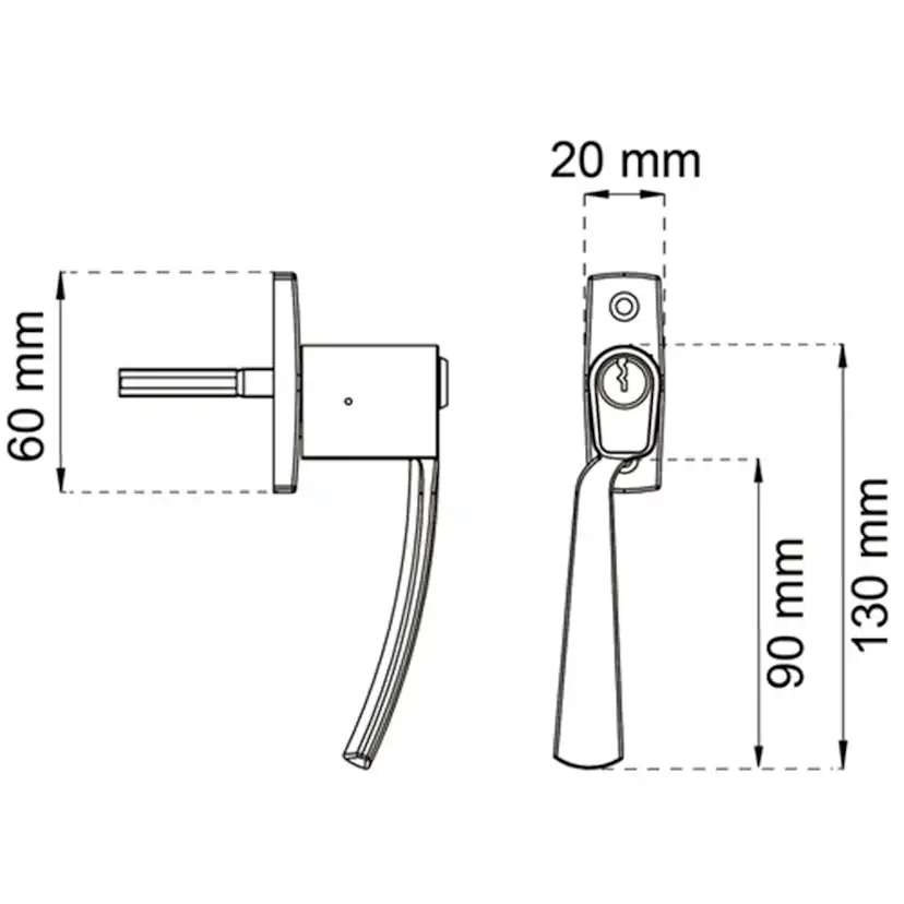 Fönsterhandtag Habo Copenhagen med Cylinder