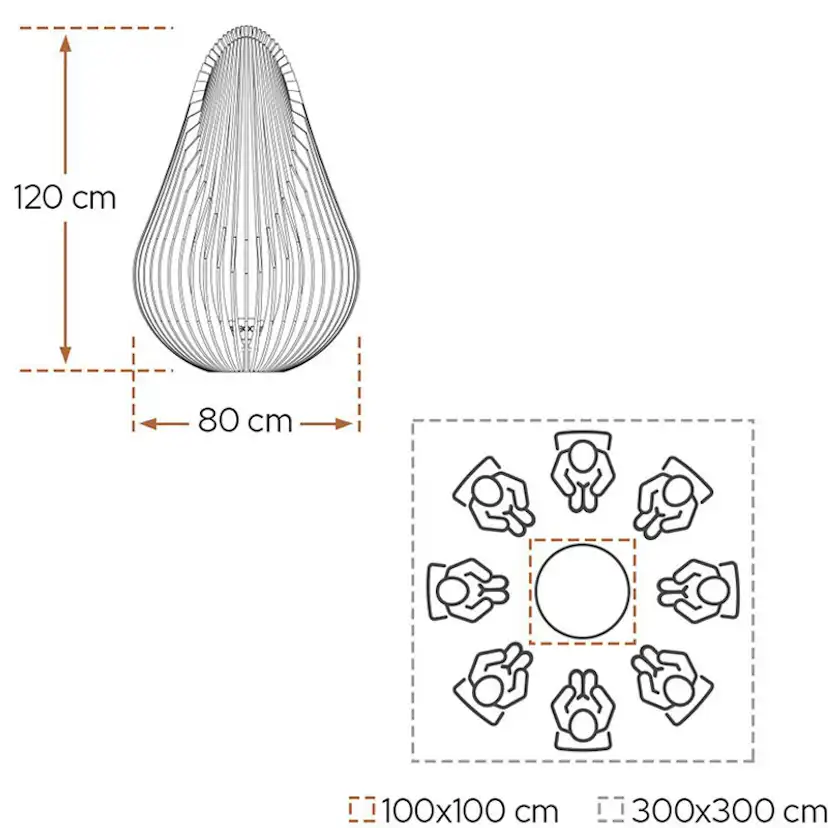 Eldstad Glowbus Dewdrop Large