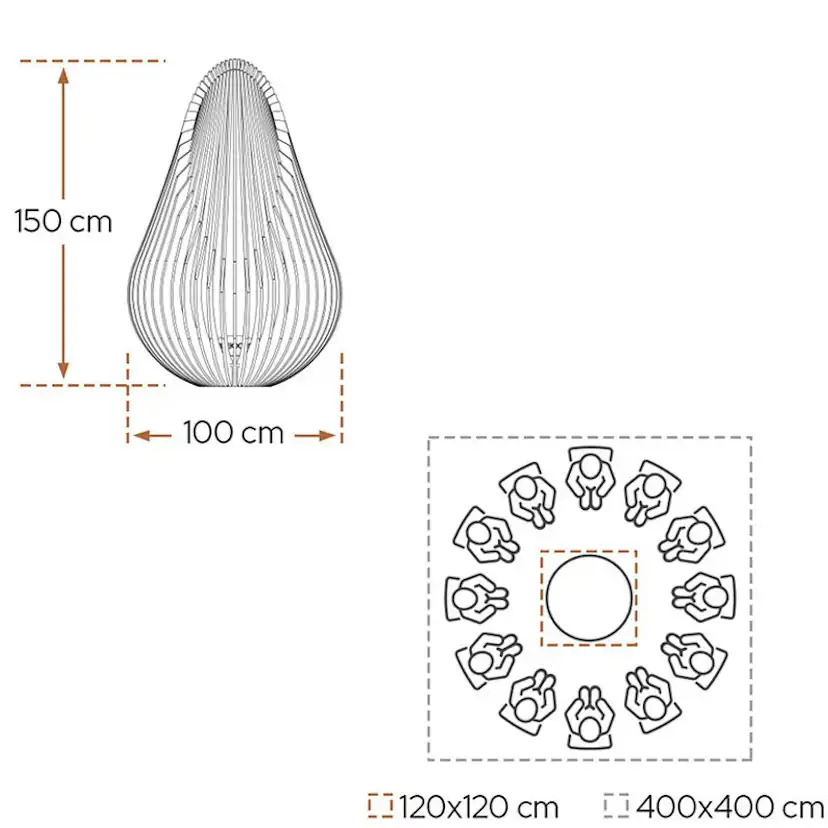 Eldstad Glowbus Dewdrop XL