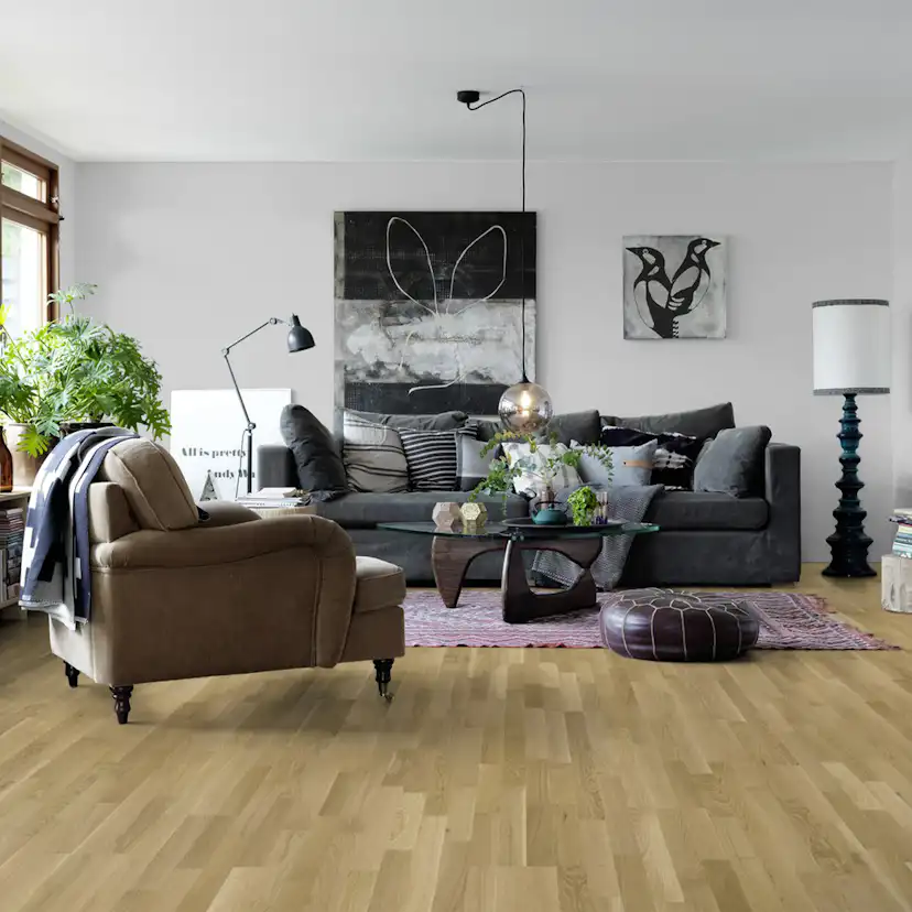 Trägolv Pergo Senja Natural Oak, Mattlackat 3-Stavs Parkettgolv