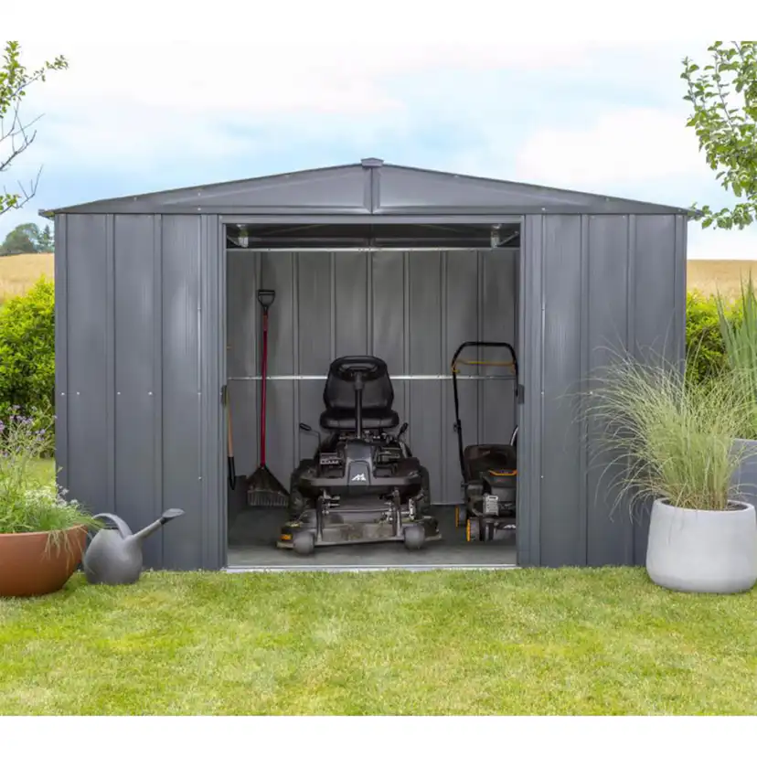 Förråd gop Trenix Antracit 6,9 m² Redskapsbod Byggsats i Stål