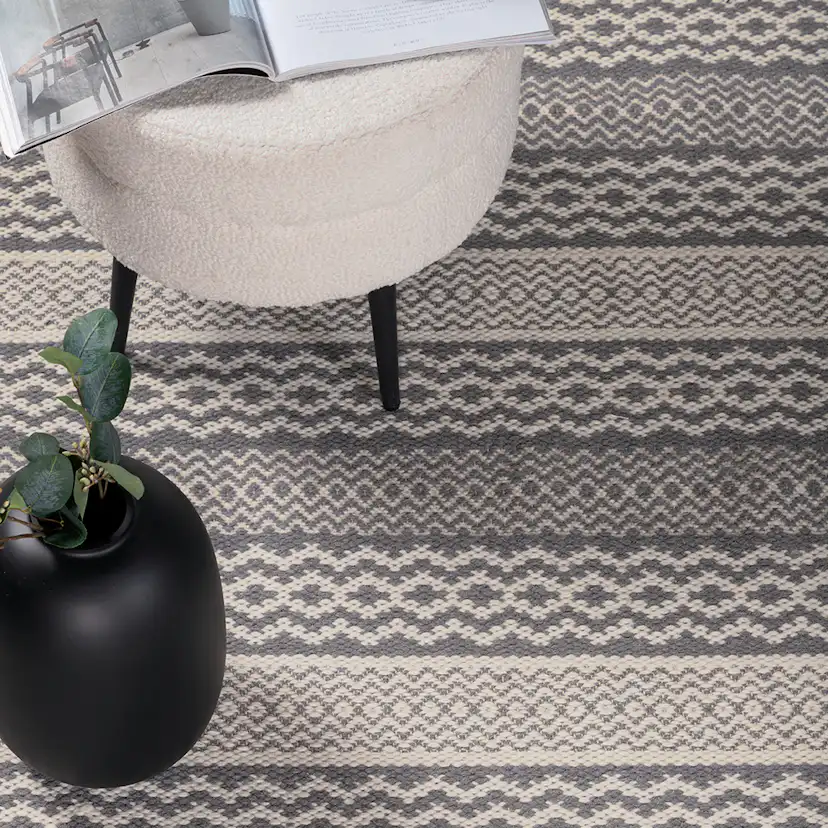 Handvävd Matta Venture Home Sishu Rund Ull