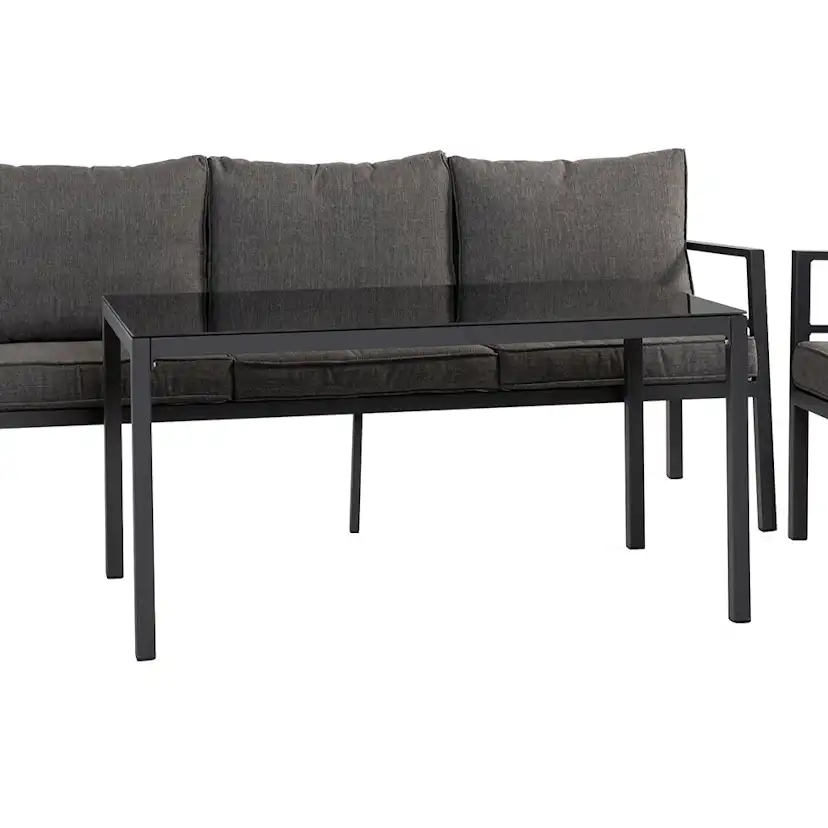 Loungegrupp Comfort Garden Ariany Utemöbler i Svart Aluminium