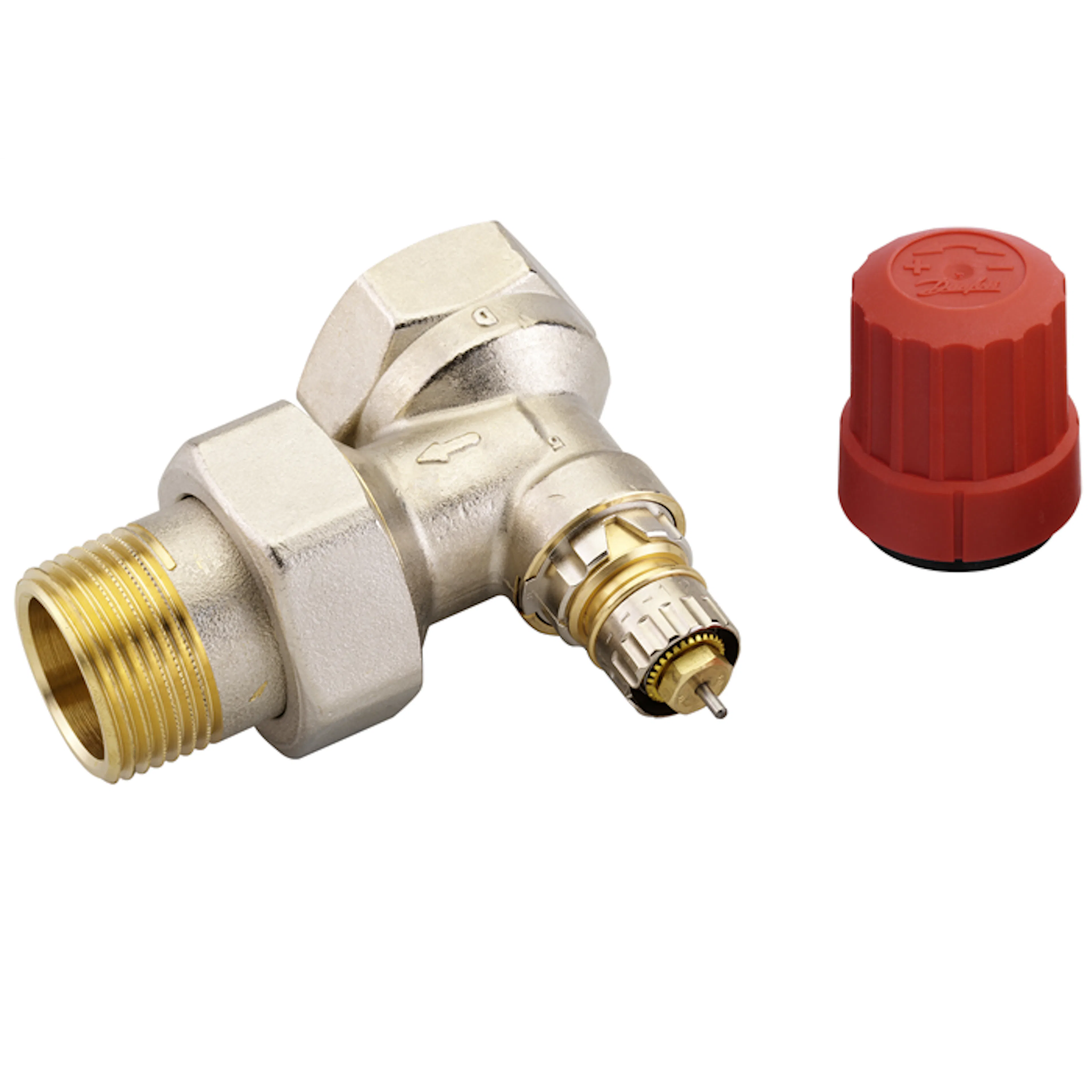 Ventilhus Danfoss Vinkel RA-N Med Nippel & Mutter