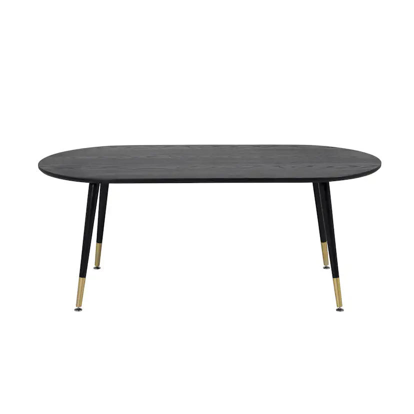 Soffbord Venture Home Dipp Svart/Mässing Ovalt Vardagsrumsbord