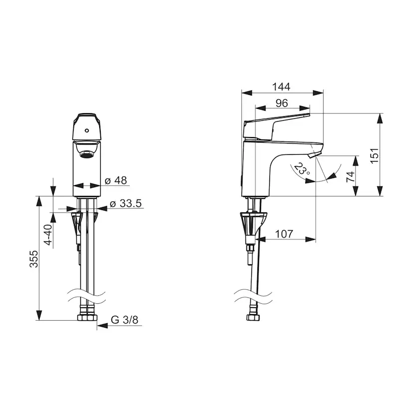 Tvättställsblandare Oras Vega 1810FG