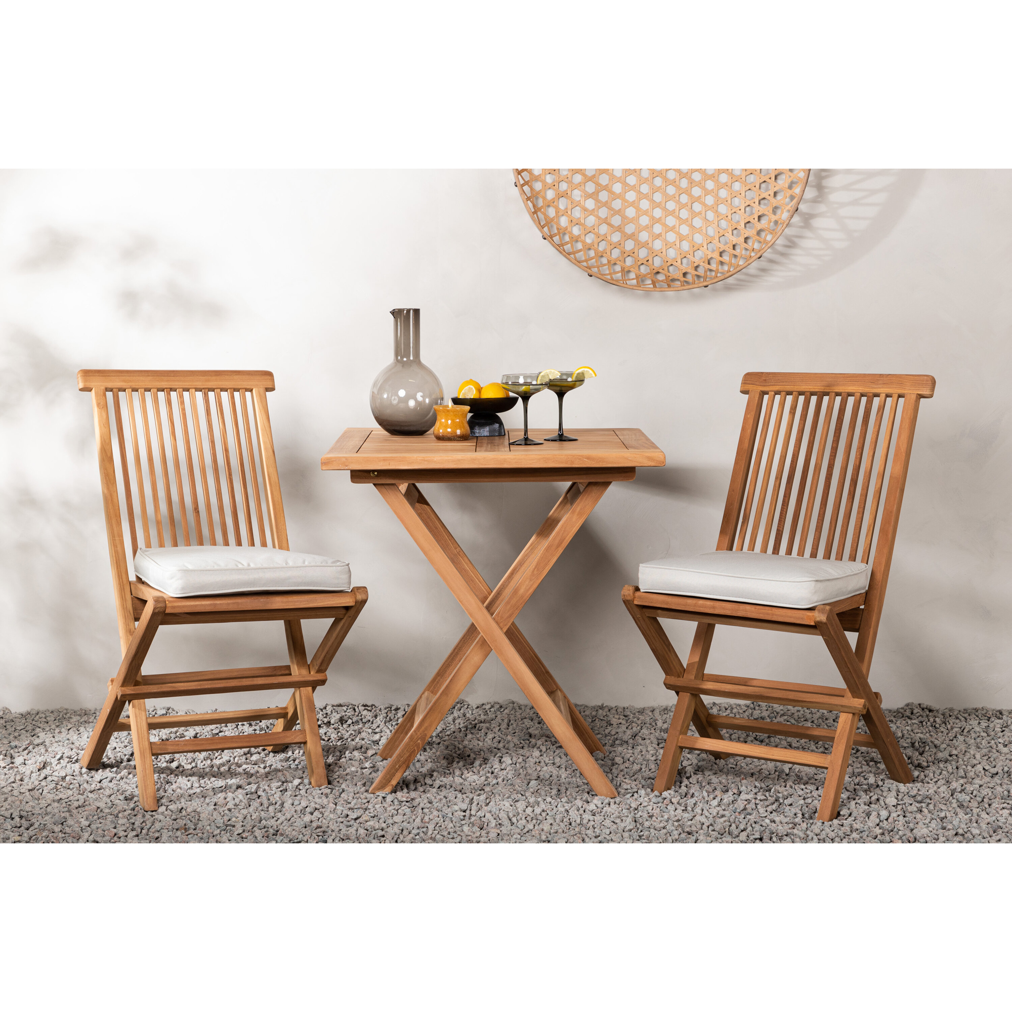 Matgrupp Venture Home Kenya Fällbord med 2 Kenya Fällstolar
