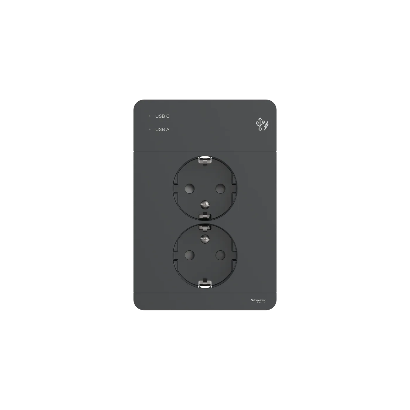 Vägguttag Schneider Electric Exxact Primo Infälld 2-vägs 2x USB A+C Jordat