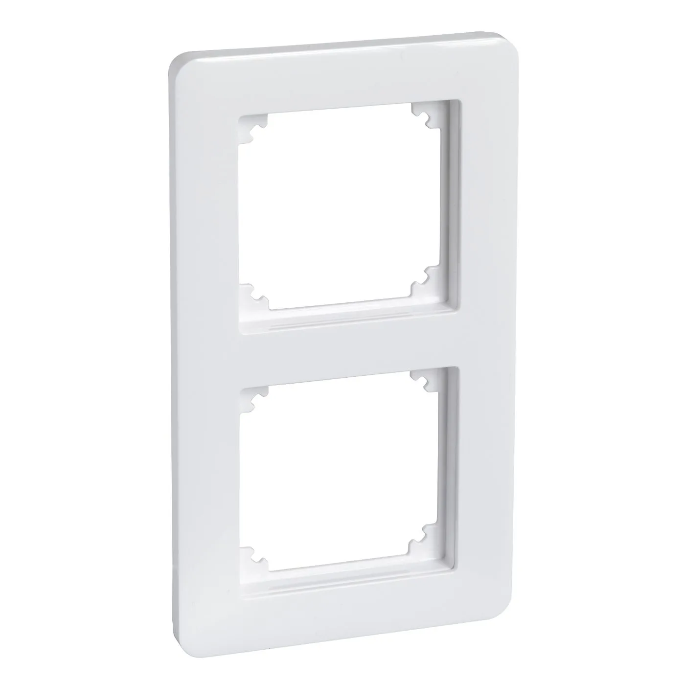 Ram 2-fack Schneider Electric Exxact Primo för Lodrät/Vågrät Montering med Bortbrytbar Mellandel Vit