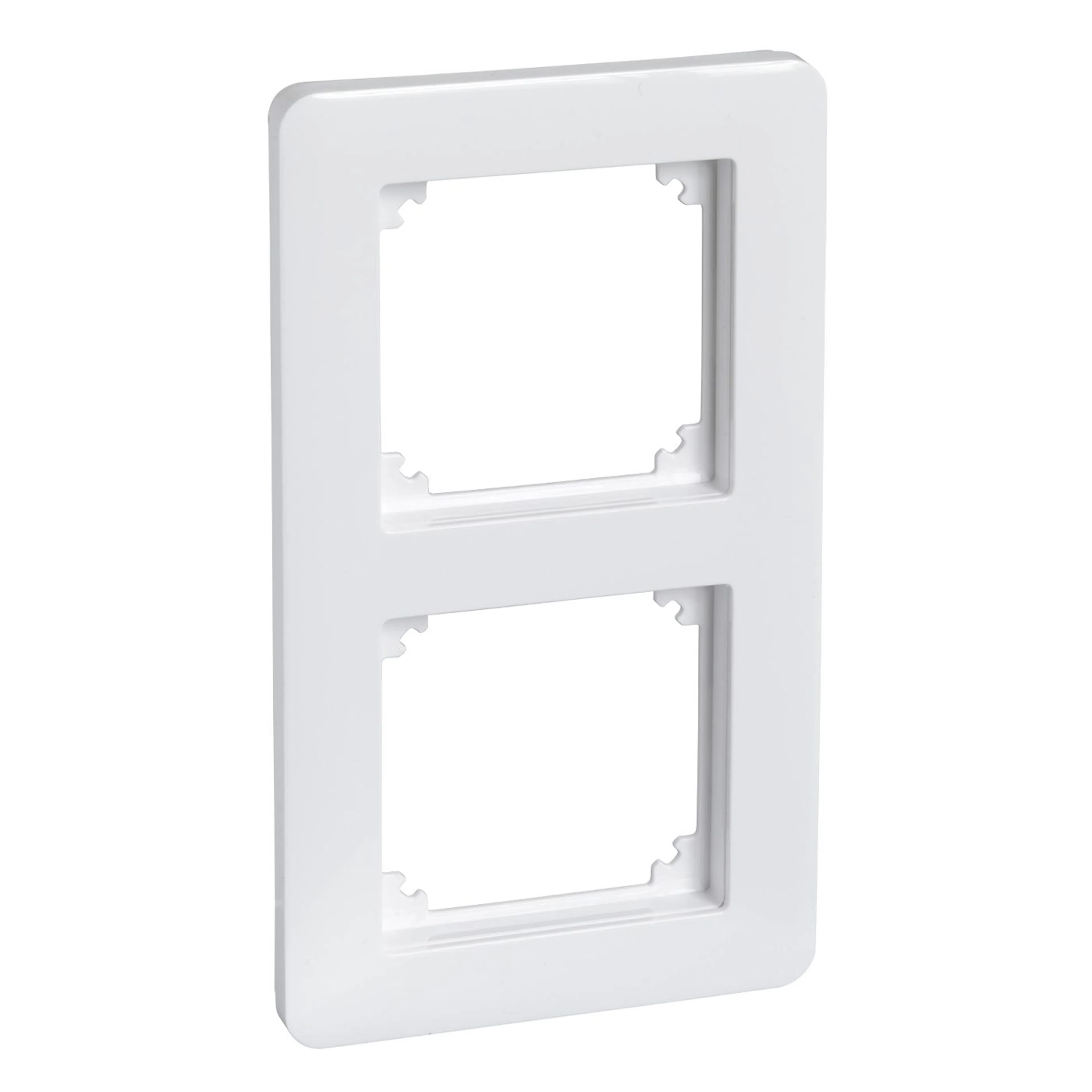 Ram 2-fack Schneider Electric Exxact Primo för Lodrät/Vågrät Montering med Bortbrytbar Mellandel Vit