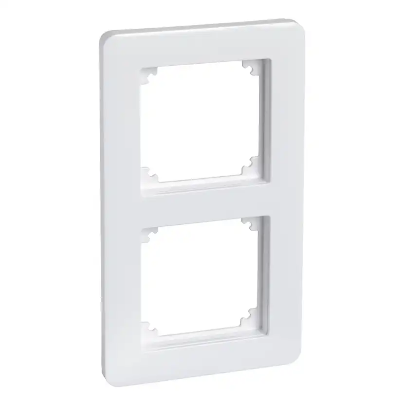 Ram 2-fack Schneider Electric Exxact Primo för Lodrät/Vågrät Montering med Bortbrytbar Mellandel Vit