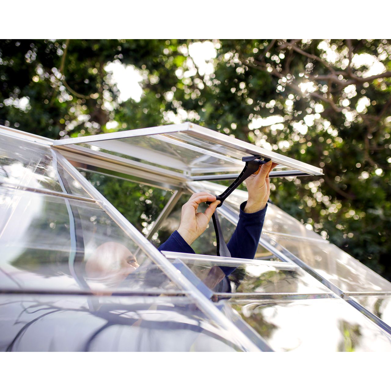 Växthus Canopia by Palram Harmony Aluminiumram med UV-Skyddad Polykarbonat & Ventilationsfönster, 2,3 m²