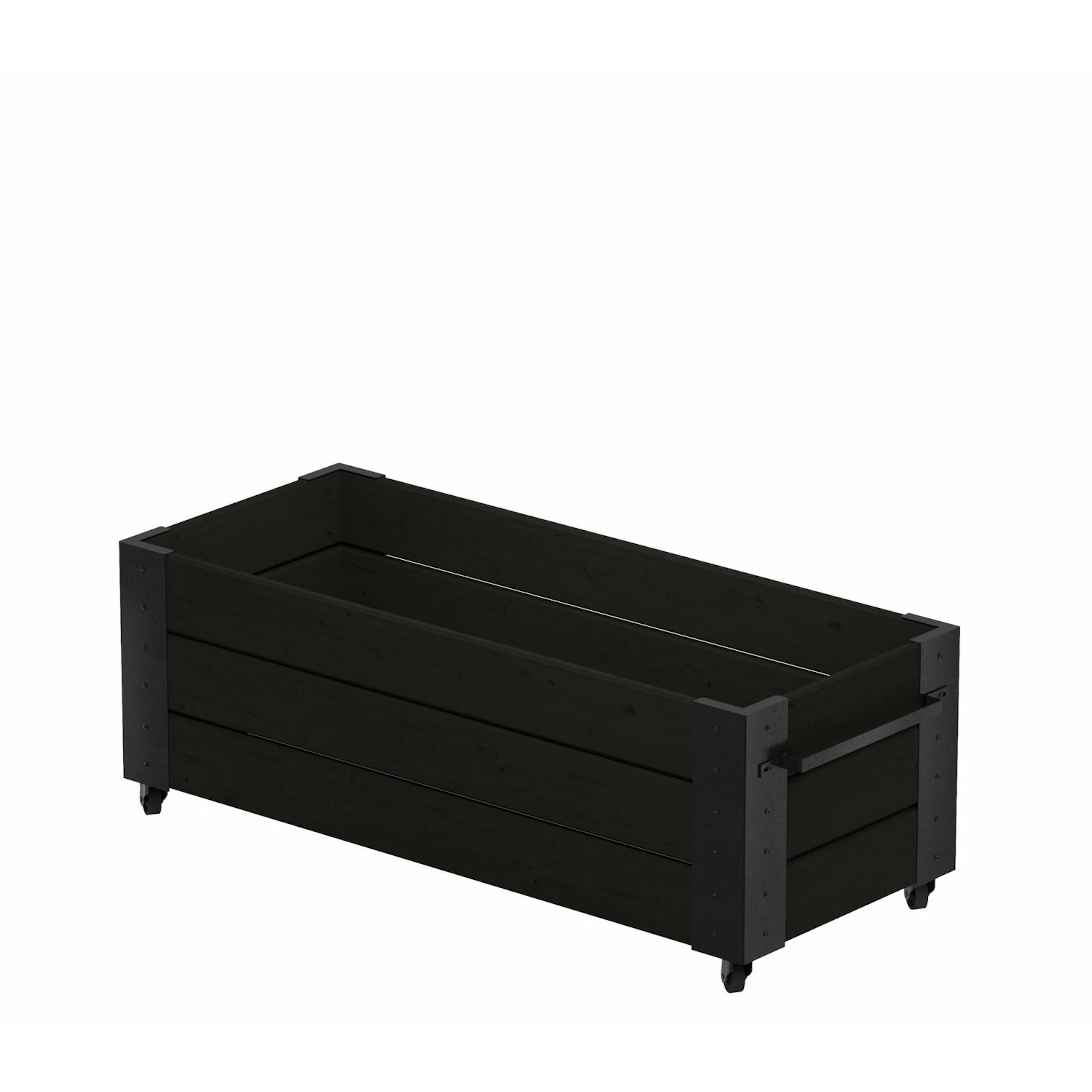 Blomlåda PLUS Blomlåda Cubic Svart 120x50x45 cm Utomhus, FSC-certifierad