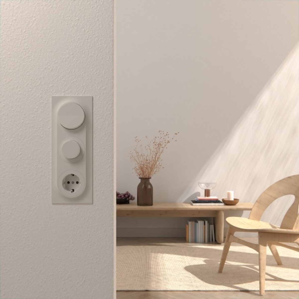 Ram för Strömbrytare Elko One 3-fack Plast