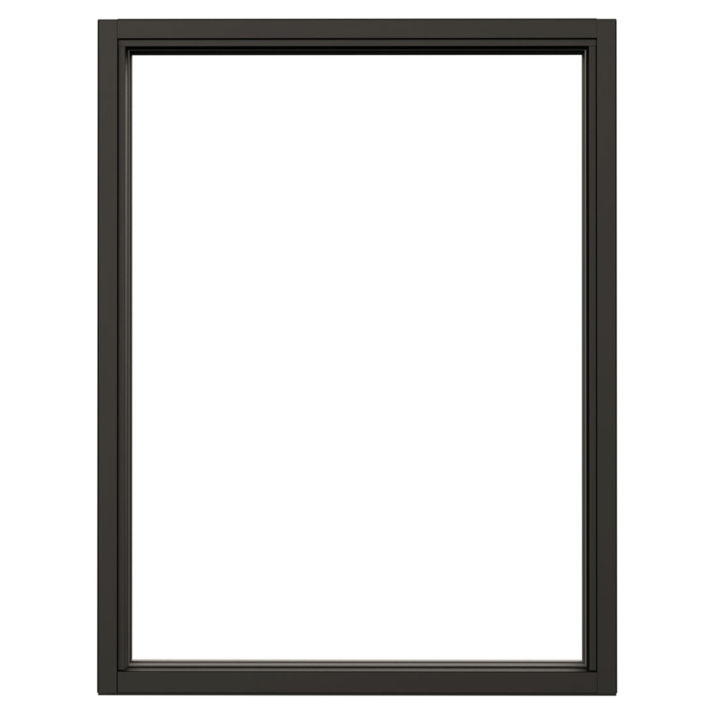 Fast Fönster NorDan Svanenmärkt NTech Aluminium BlackLine Svart