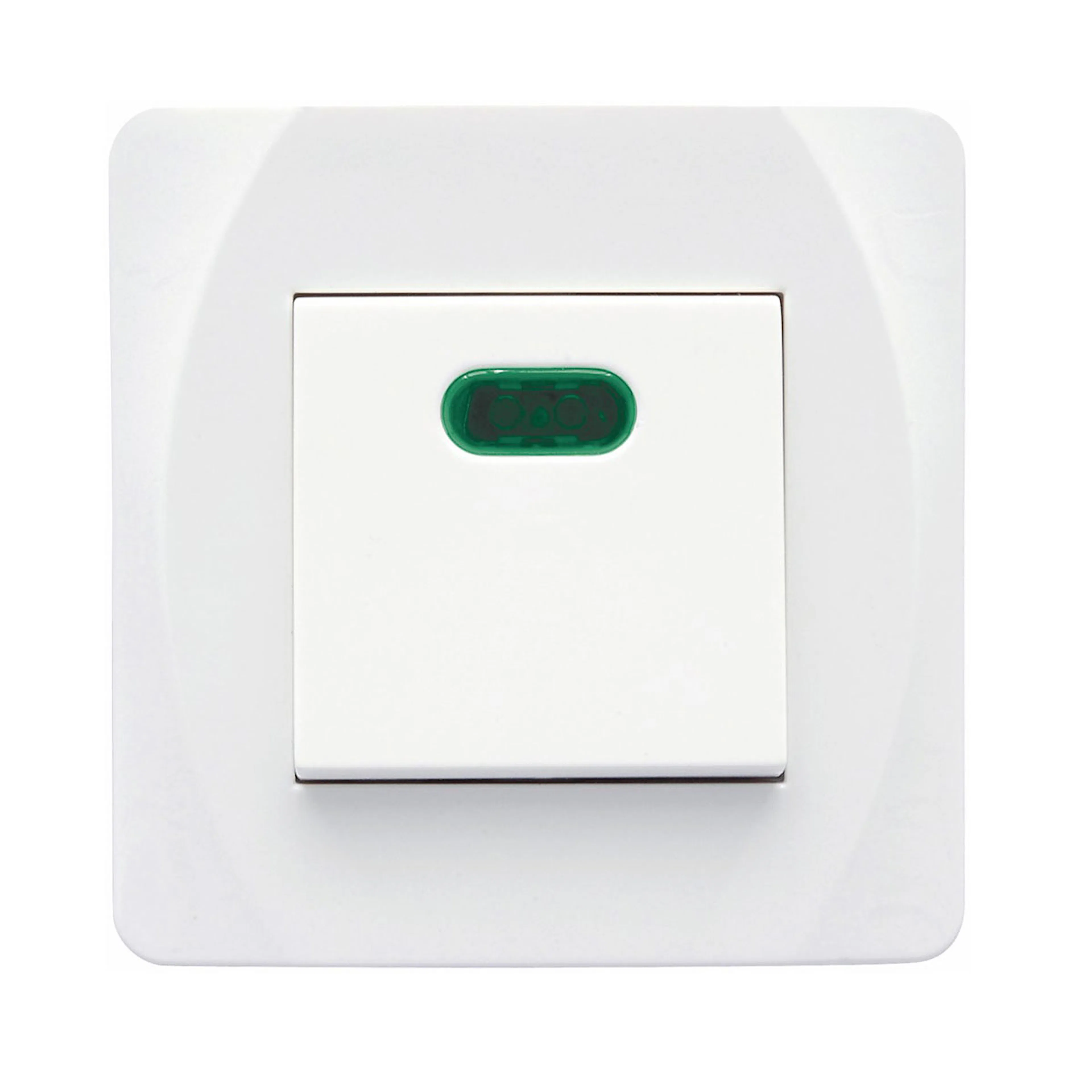Strömbrytare Malmbergs Nova Infälld 2-Pol med Glimlampa Vit