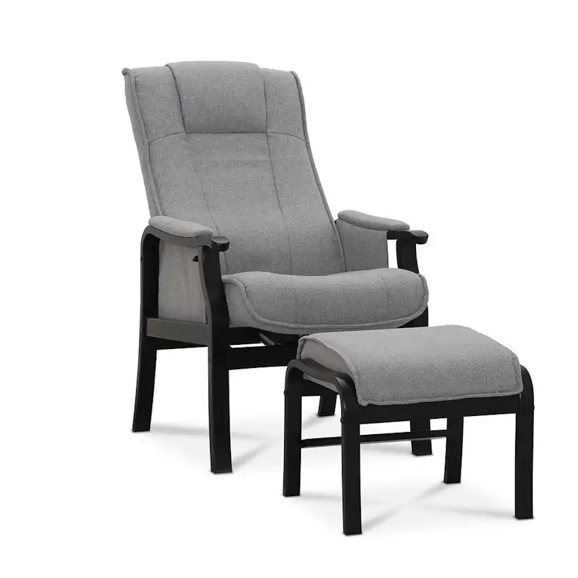 Seniorfåtölj Hagagruppen Astrid med Fotpall