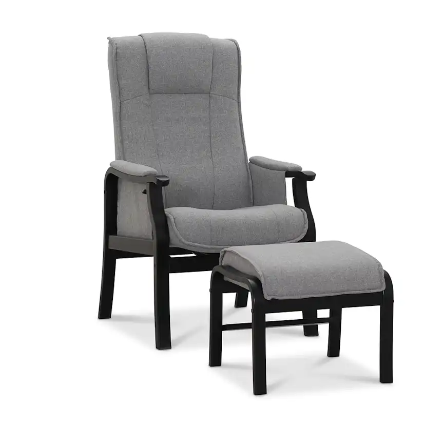 Seniorfåtölj Hagagruppen Astrid med Fotpall