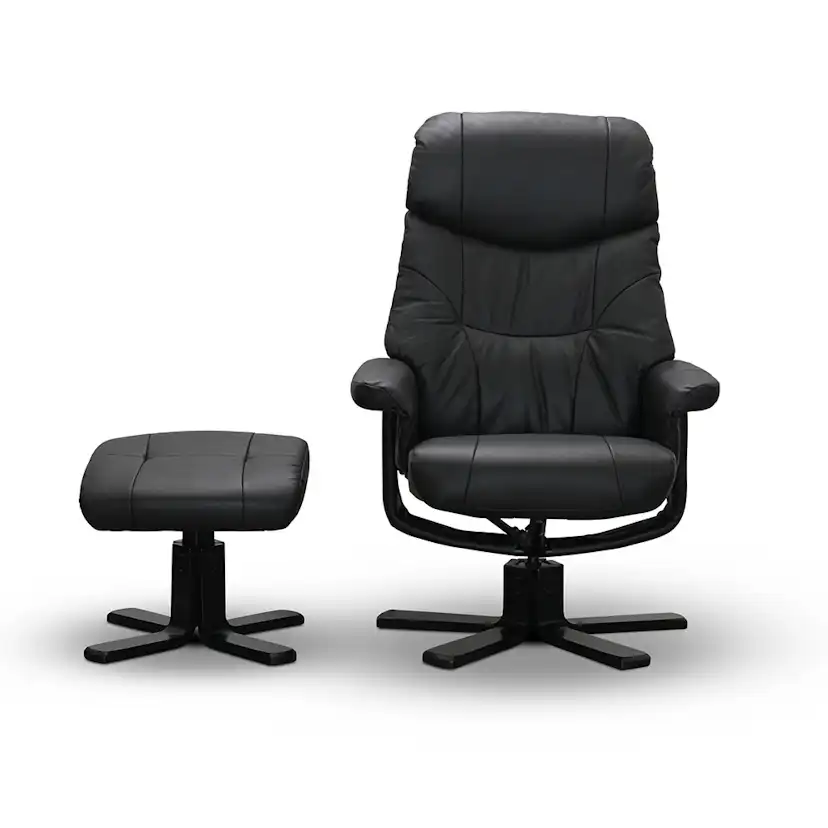 Snurrfåtölj Hagagruppen Bremen med Fotpall