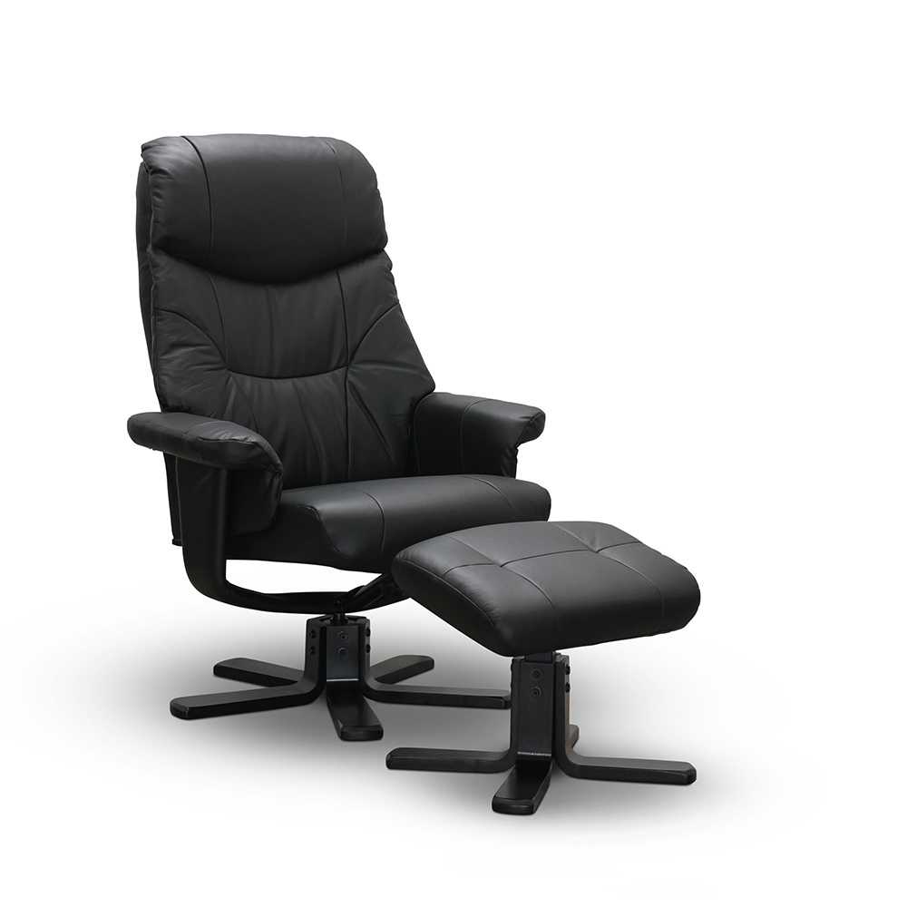 Snurrfåtölj Hagagruppen Bremen med Fotpall