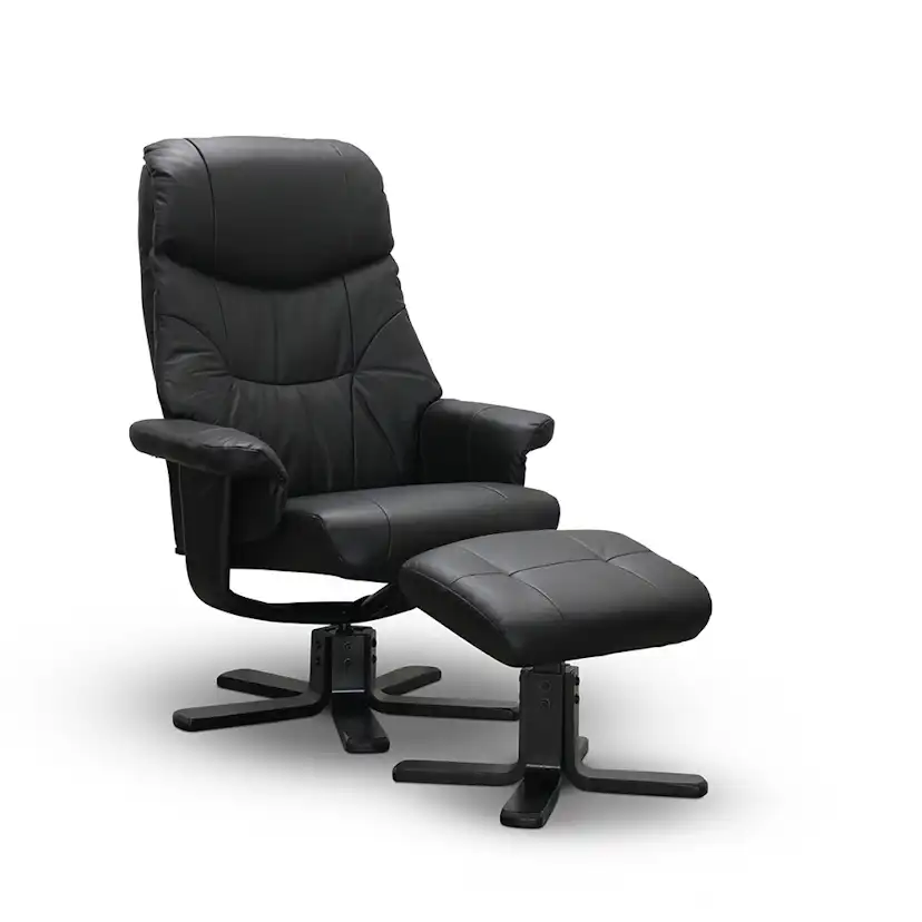 Snurrfåtölj Hagagruppen Bremen med Fotpall