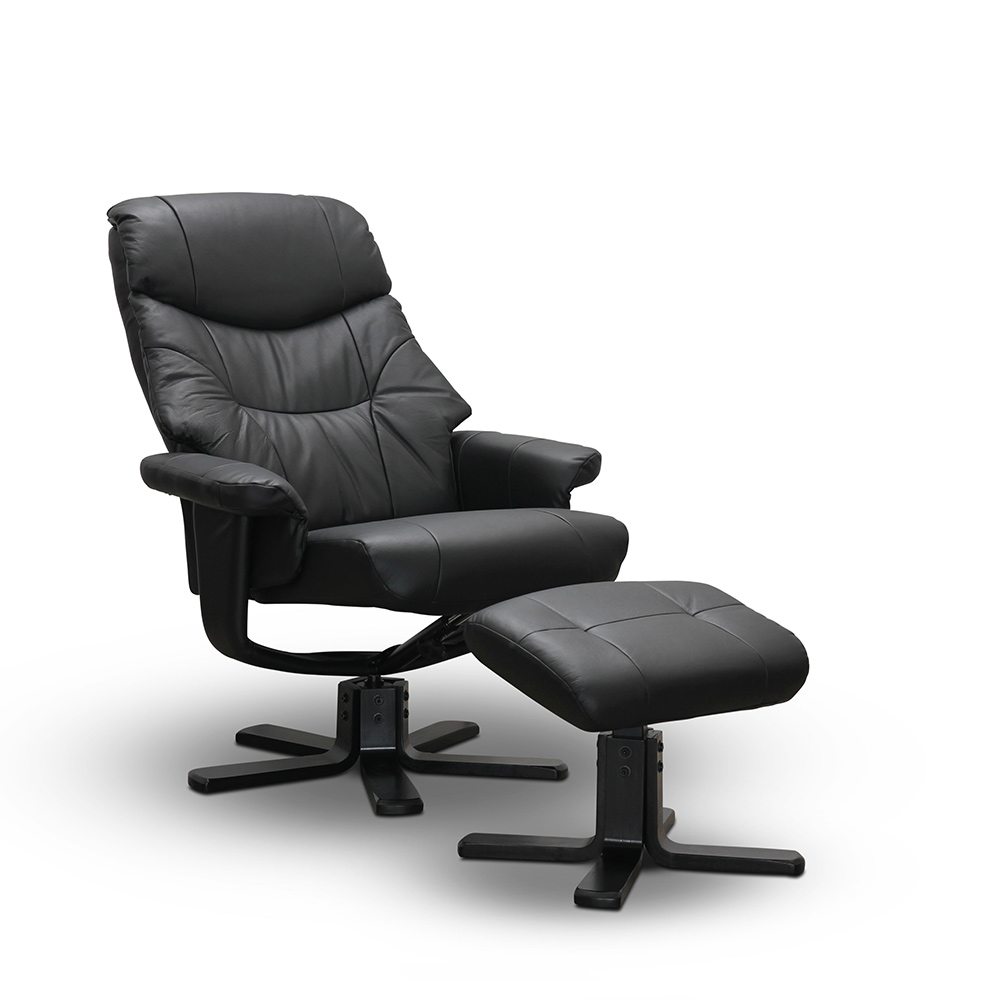 Snurrfåtölj Hagagruppen Bremen med Fotpall