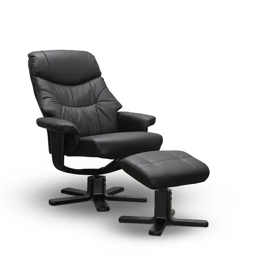 Snurrfåtölj Hagagruppen Bremen med Fotpall