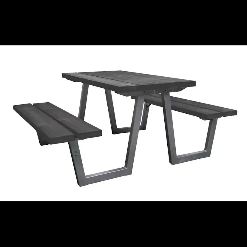 Trädgårdsbänk Skotte Garden Vila Svart Bänkbordsstativ för Utebänk