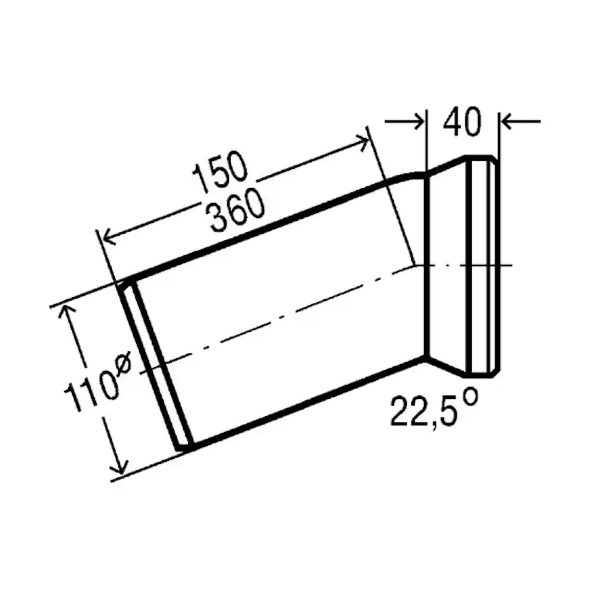 WC-Anslutning Viega P-Lås 22,5°