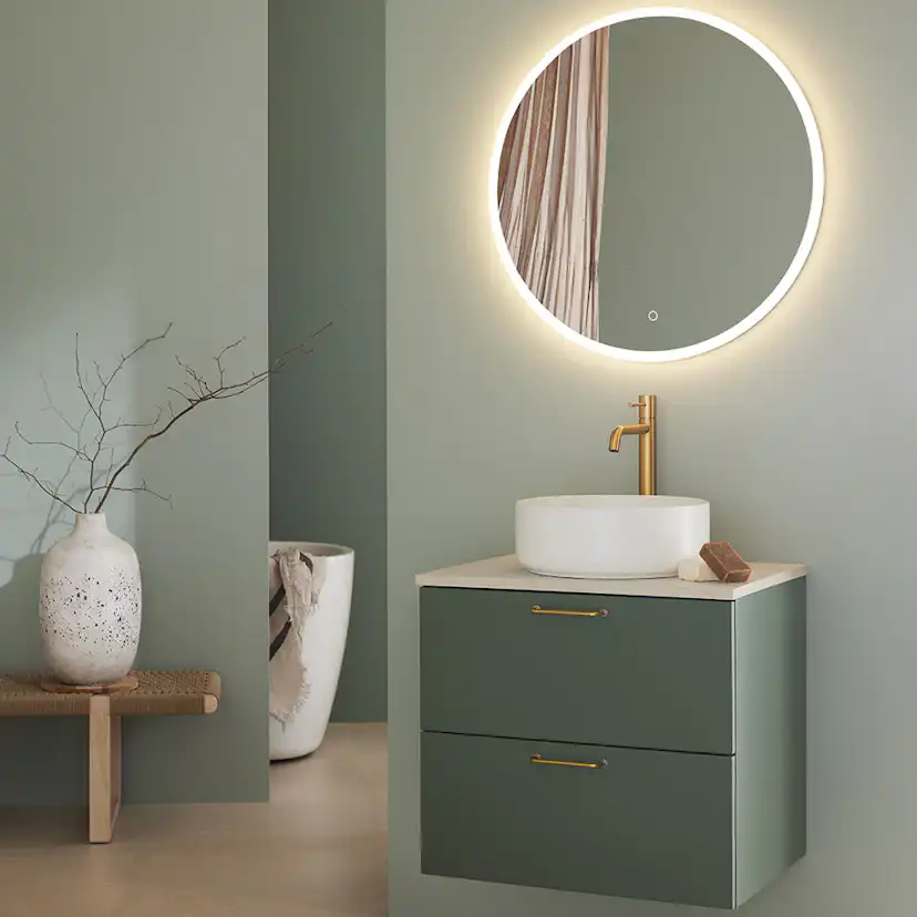 Tvättställsskåp Hafa Haze 2 Lådor med Bänkskiva och Handfat