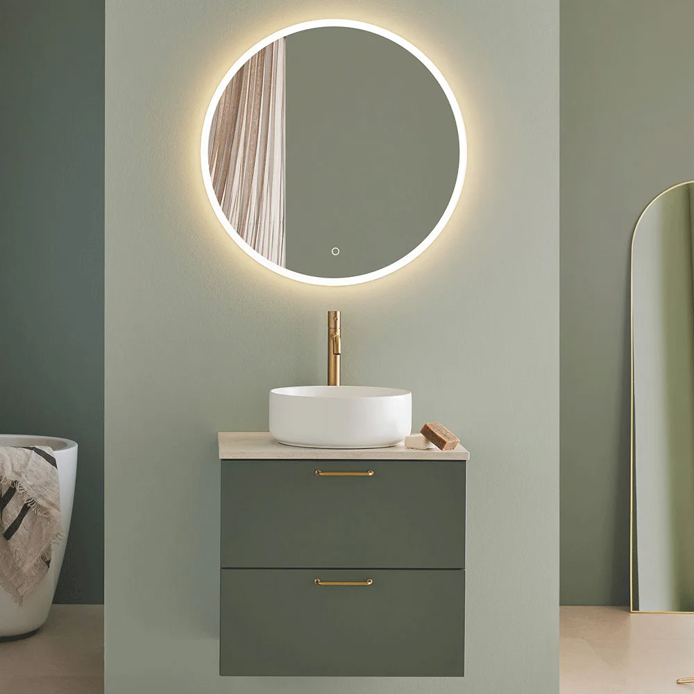 Tvättställsskåp Hafa Haze 2 Lådor med Bänkskiva och Handfat