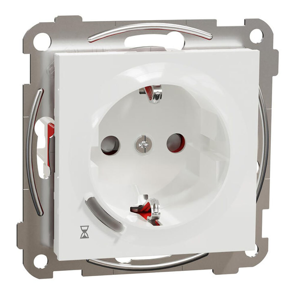 Timer Eluttag Elko RS 1-vägs 16A Vit Infällbar