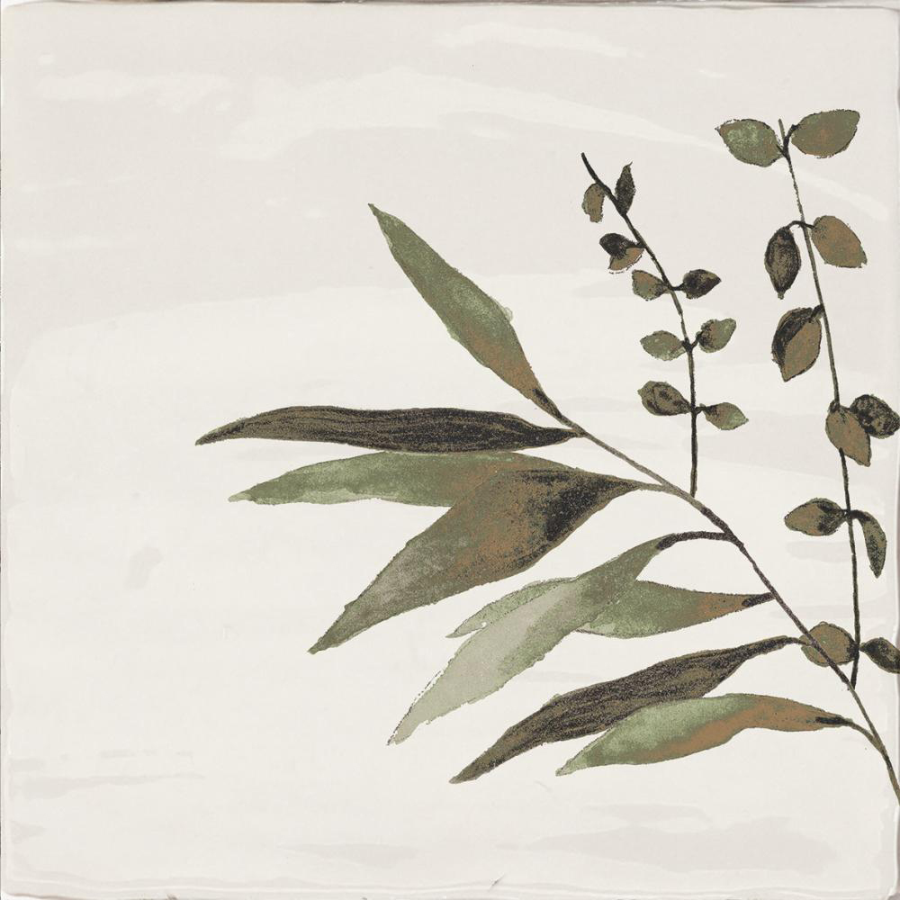 Kakel Lhådös Olivia dekor grön 15x15