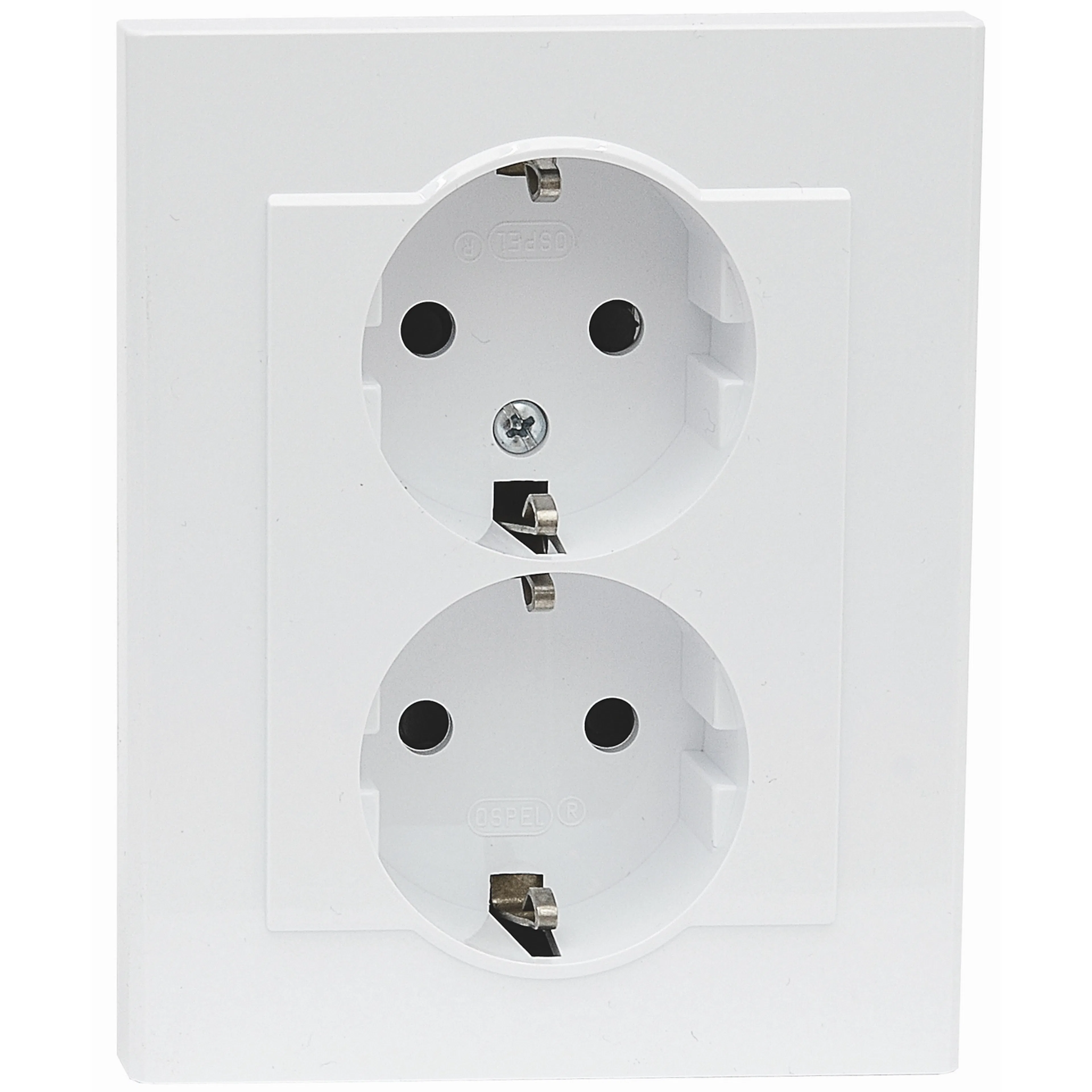 Vägguttag Malmbergs Optima 2-Vägs Mj Vit