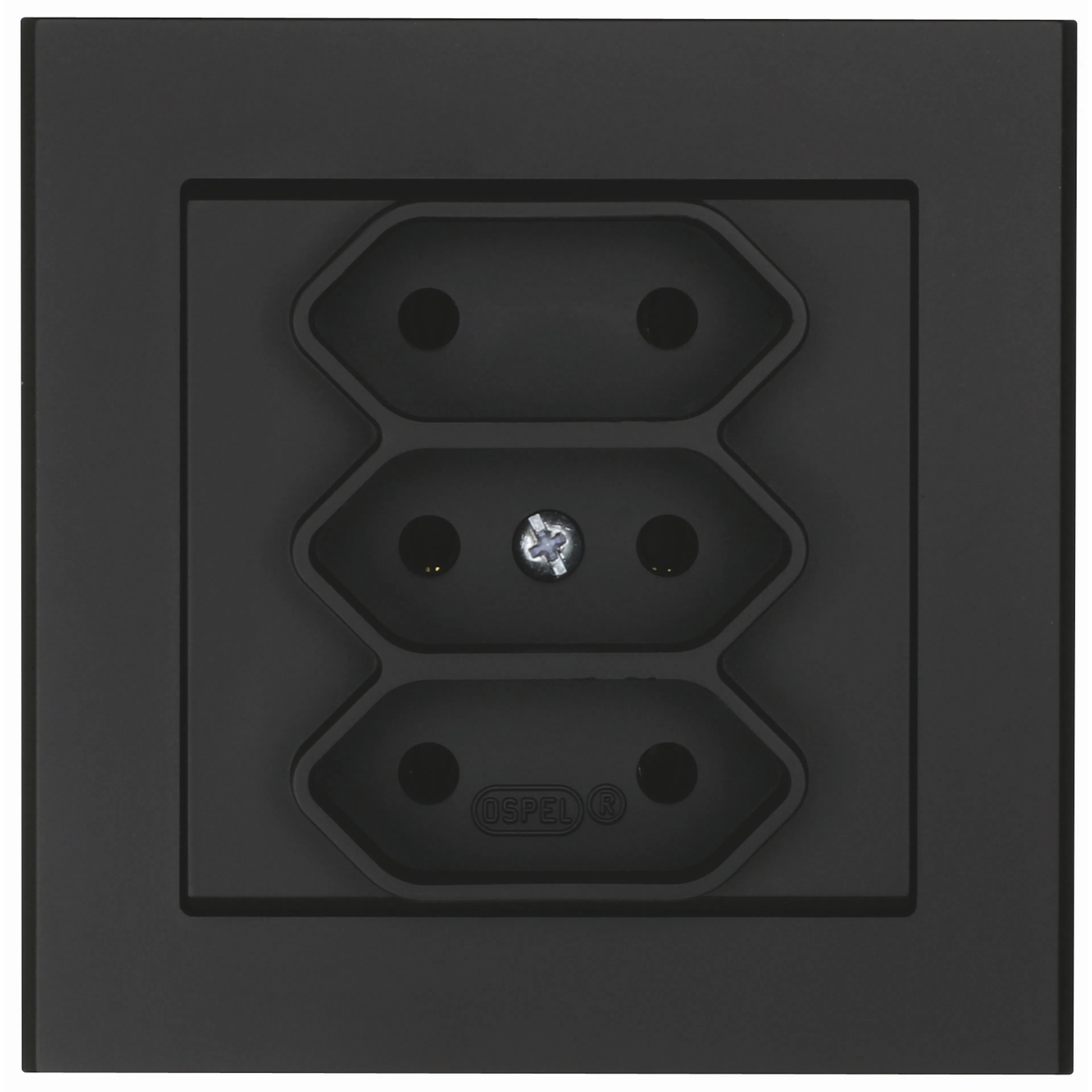 Vägguttag Malmbergs Optima 3-V Euro Sv med Skruvanslutning