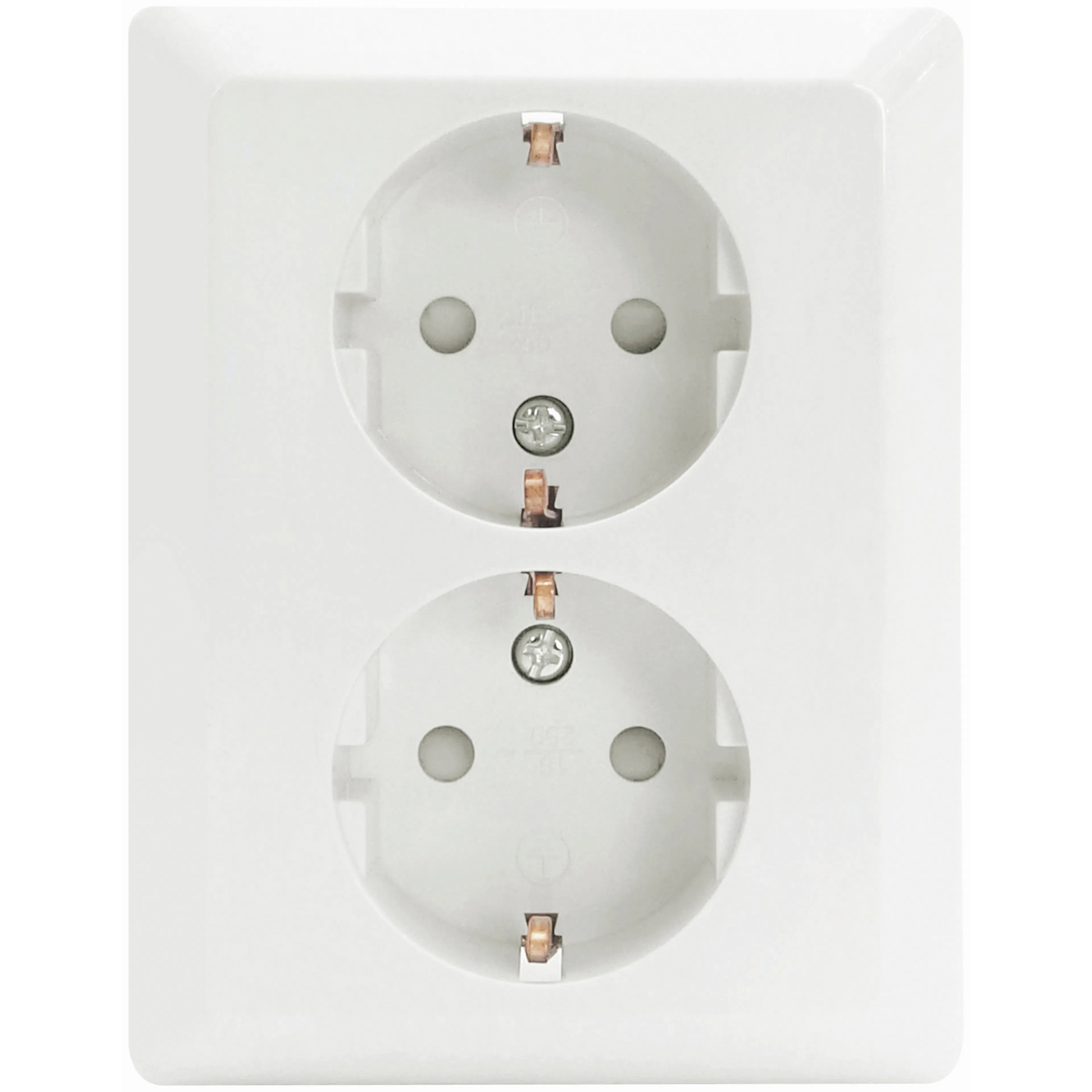 Vägguttag Malmbergs Gamma 2-Vägs Inf med Skruvanslutning