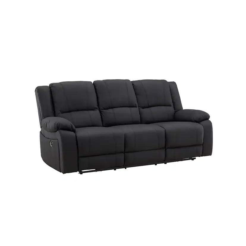 Soffa Venture Home Singapore Svart 3-Sits Reclinersoffa i Polyester