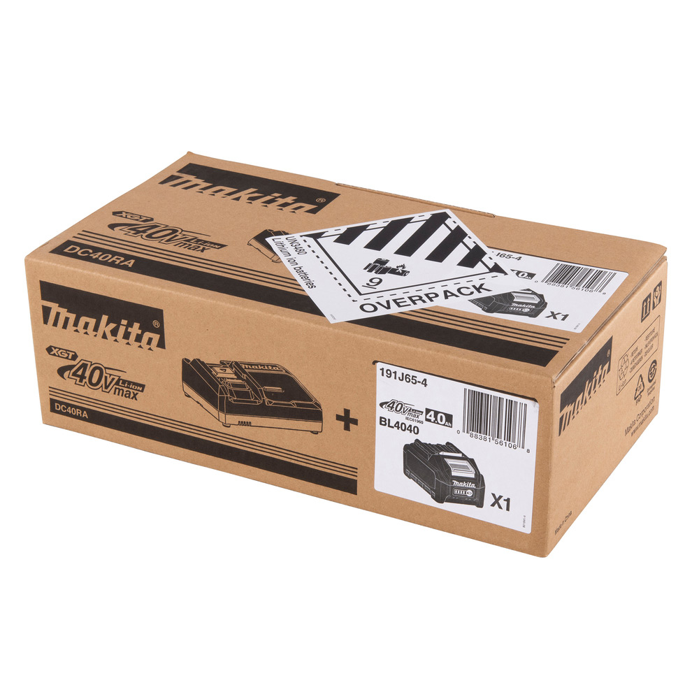 Batterikit Makita 40V XGT 40V 4,0Ah och Snabbladdare
