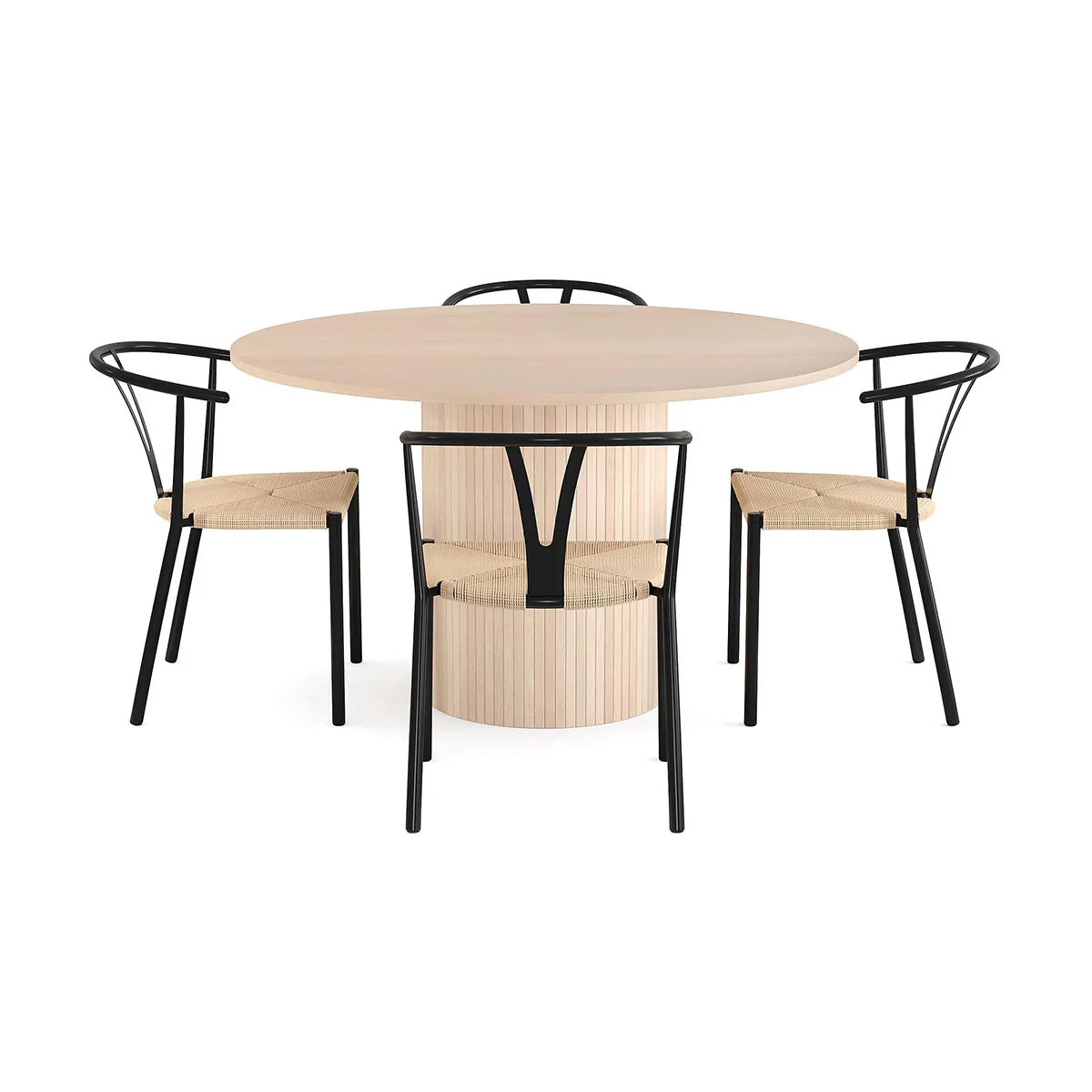 Matgrupp In Living Kopparbo Ø130 cm Med 4 st Elysia stolar