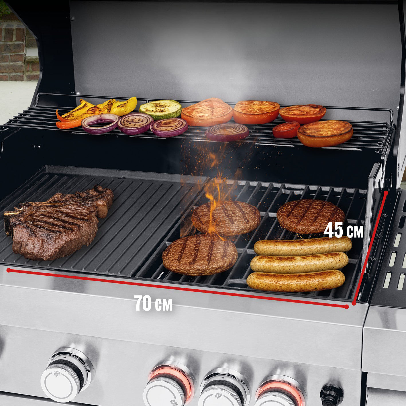 Gasol-/Kolgrill Landmann Avalon Hybrid Kitchen 4.1 MaxX