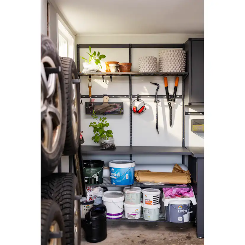Arbetshylla Elfa Garage+ B: 120 D: 52