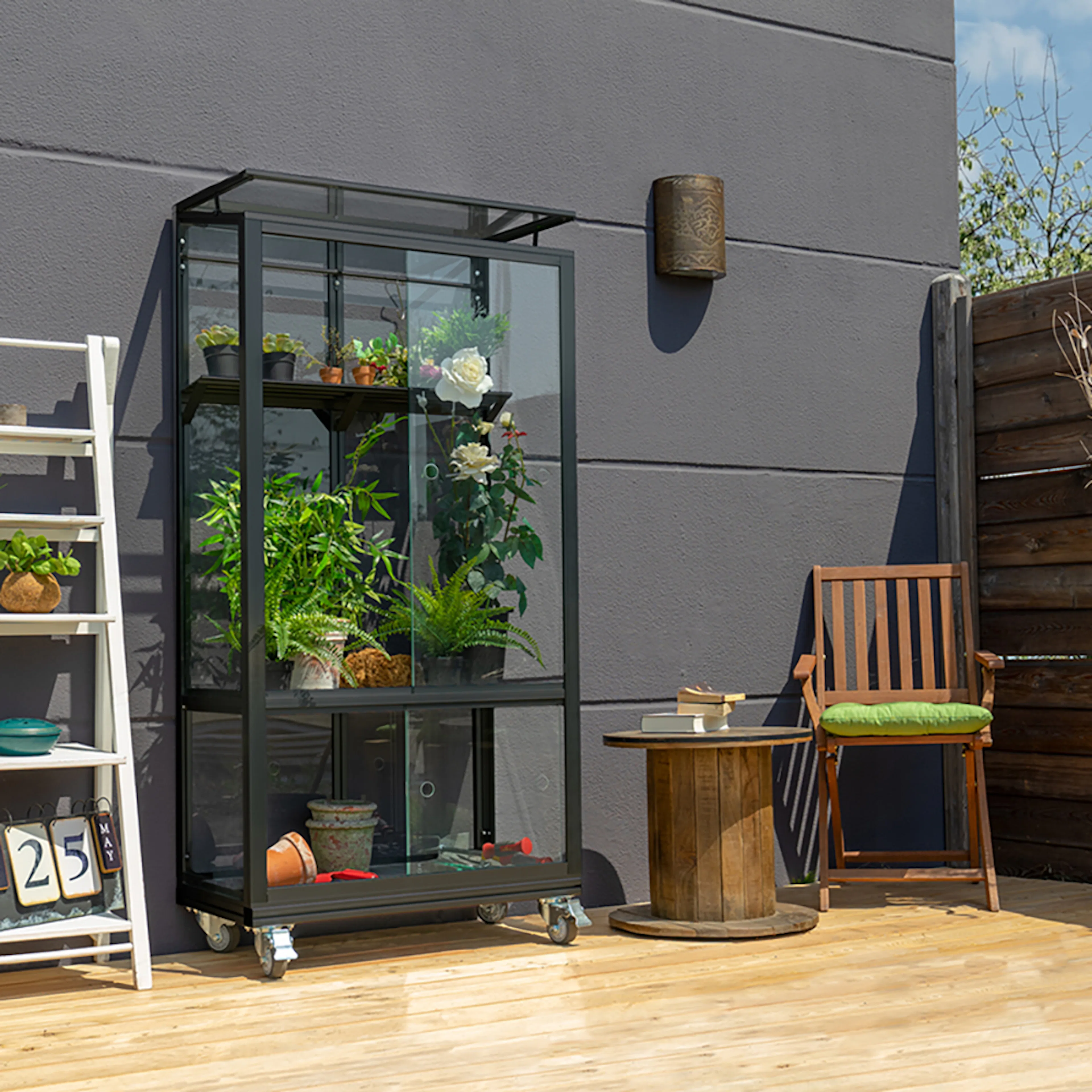 Växthus Vitavia Urban 0,35 m2 med Sockel på hjul