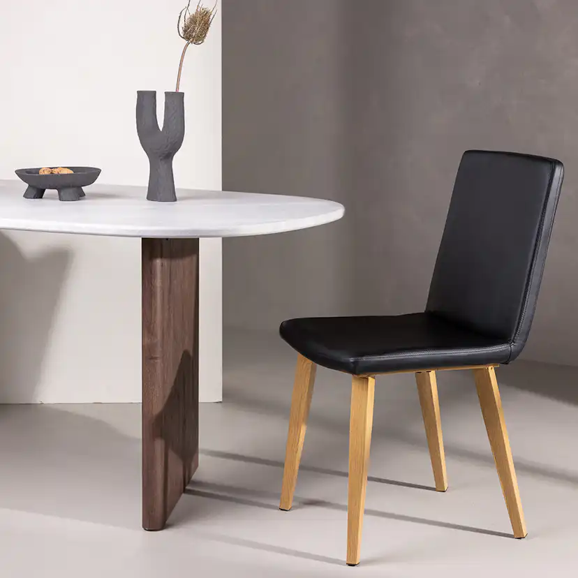 Matstol Venture Home Today Svart Stol i Konstläder 2 st