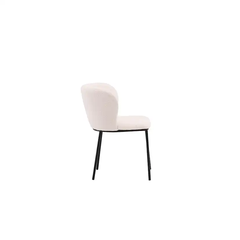Matstol Venture Home Edina Vit Stol i Boucle 2 st