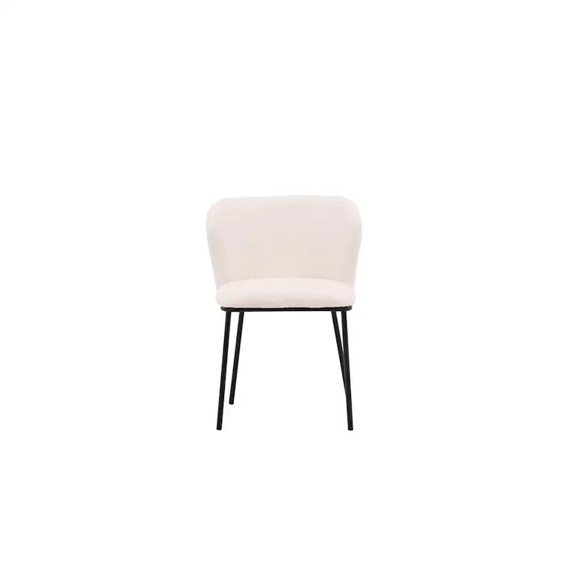 Matstol Venture Home Edina Vit Stol i Boucle 2 st