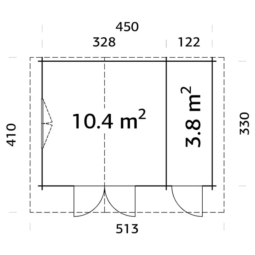 Stuga Palmako Emma 14,2 m2